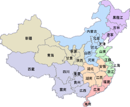 中国の地図